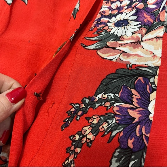 Anthropologie Maeve Caldwell Floral Print Button down Dress - Picture 7 of 15